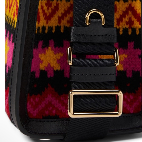 NWT Kate Spade New York Manhattan Carnival Fair Isle Sweater Knit Small Tote - Picture 4 of 4